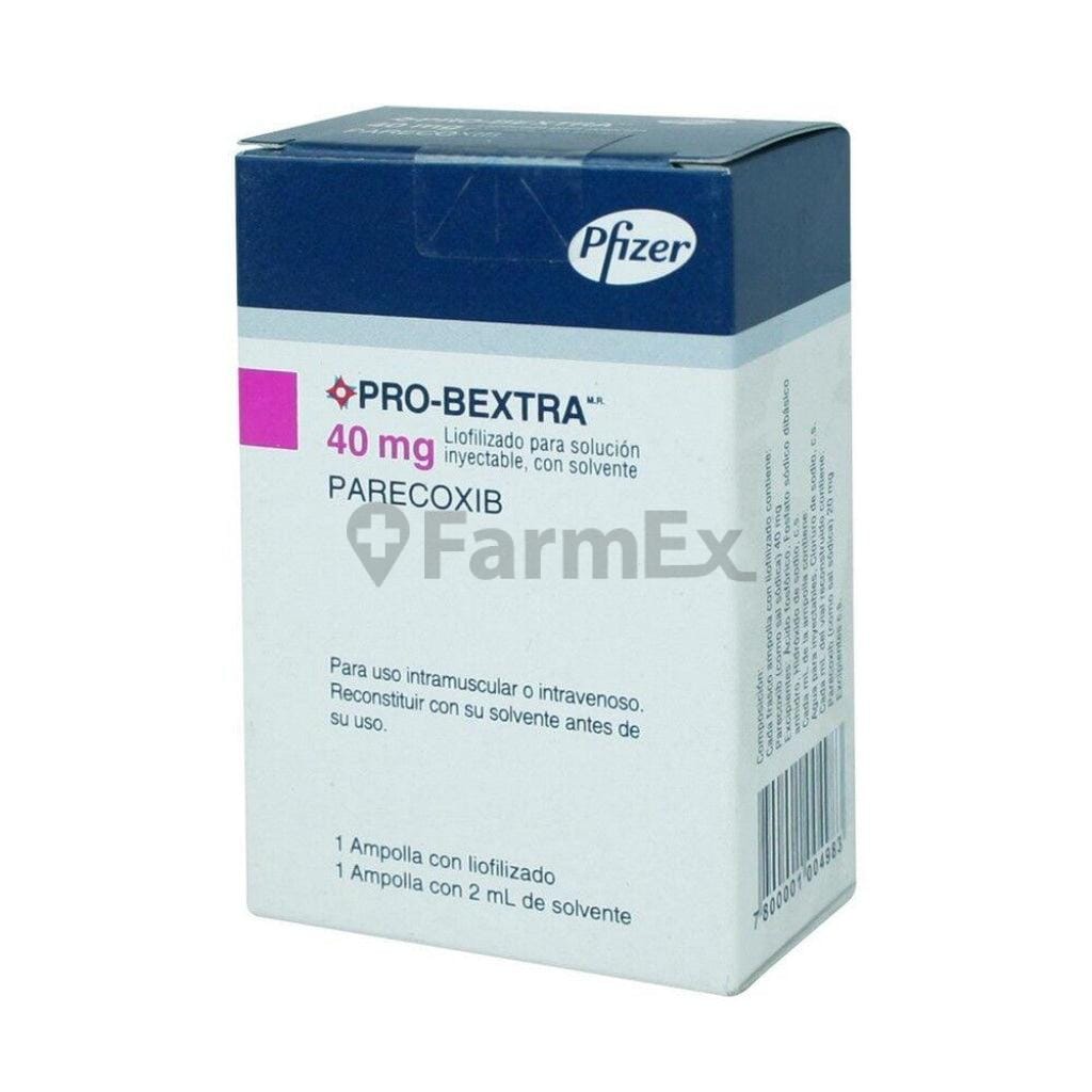 Pro-Bextra 40 mg Ampolla Con Liofilizado x 2 mL Farmex-BanMedica-Persistente